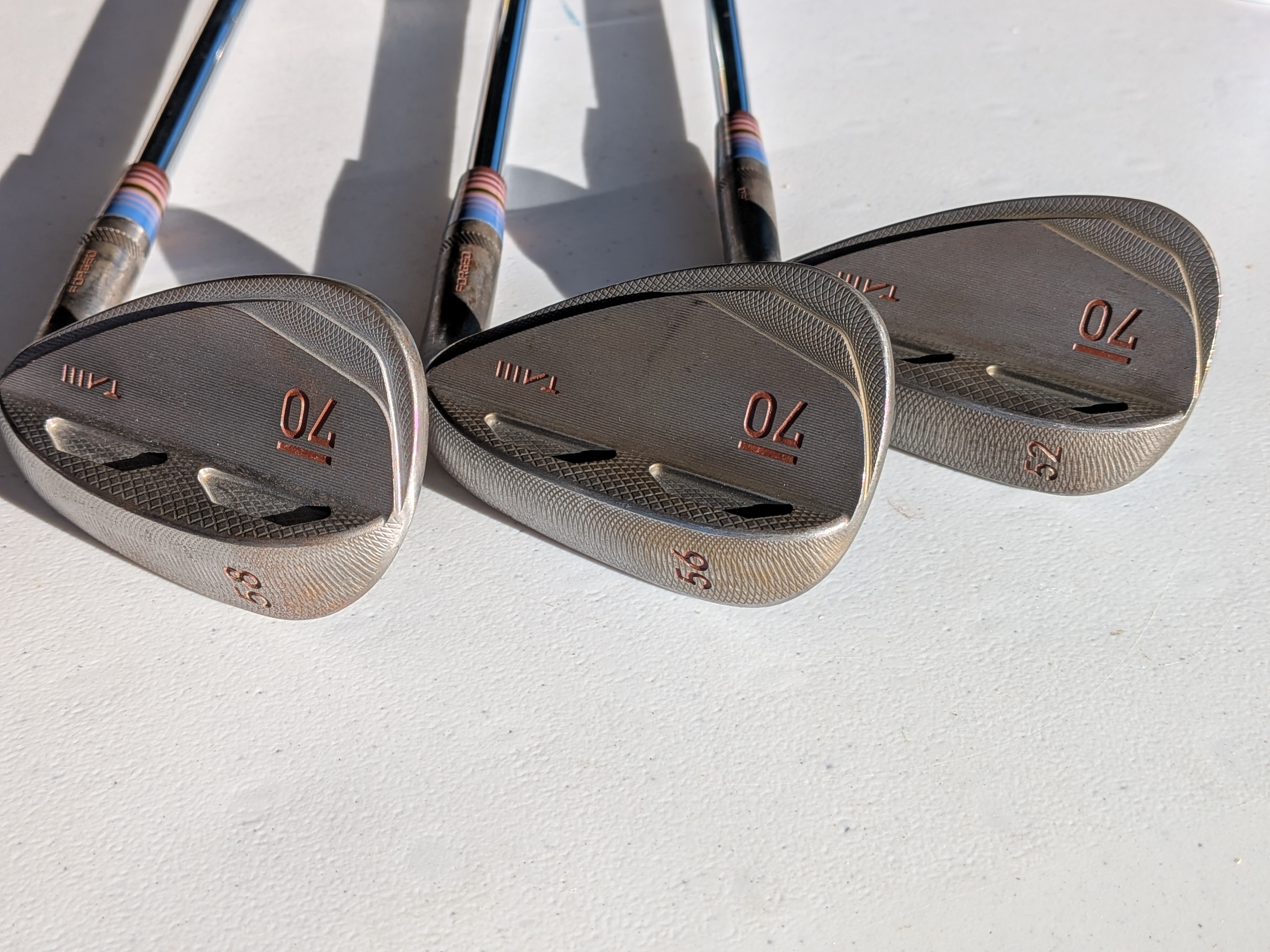 Past golf club repair and customization work by Bosworth Golf